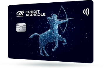 ID: CA245 – Karta Credit Agricole z motywem konstelacji gwiazd, które układają się w znak zodiaku strzelec