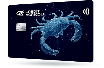 ID: CA240 – Karta Credit Agricole z motywem konstelacji gwiazd, które układają się w znak zodiaku rak