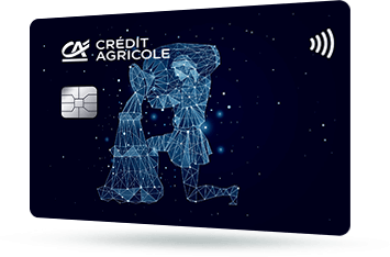 ID: CA247 – Karta Credit Agricole z motywem konstelacji gwiazd, które układają się w znak zodiaku wodnik