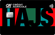 ID: CA319 – Karta Credit Agricole z czarnym napisem „hajs
