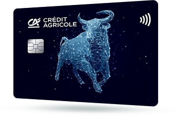 ID: CA238 – Karta Credit Agricole z motywem konstelacji gwiazd, które układają się w znak zodiaku byk