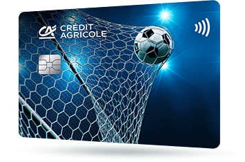 CA158 - Karta Credit Agricole z grafiką piłki w bramce