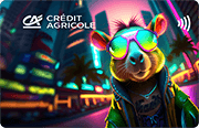 ID: CA331 – Karta Credit Agricole z wizerunkiem kapibary gangstera