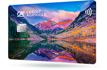 ID: CA254 – Karta Credit Agricole z joystickiem w pixelowym stylu retro
