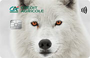 ID: CA273 – Karta Credit Agricole z grafiką białego wilka