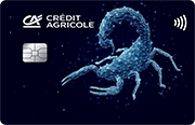 ID: CA244 – Karta Credit Agricole z motywem konstelacji gwiazd, które układają się w znak zodiaku skorpion
