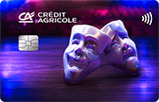 ID: CA148 – Karta Credit Agricole z motywem masek teatralnych