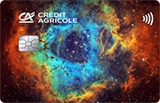 ID: CA142 – Karta Credit Agricole z motywem mgławicy