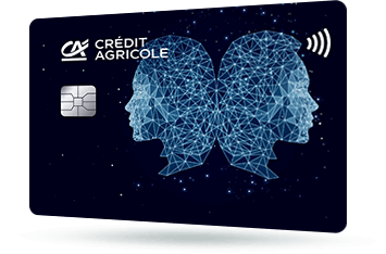 ID: CA239 – Karta Credit Agricole z motywem konstelacji gwiazd, które układają się w znak zodiaku bliźnięta
