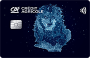 ID: CA241 – Karta Credit Agricole z motywem konstelacji gwiazd, które układają się w znak zodiaku lew