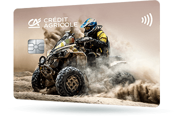 ID: CA185 – Karta Credit Agricole z superbohaterskim łosiem w fioletowej pelerynie