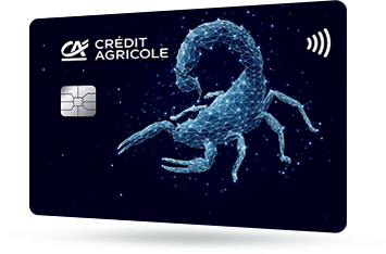 ID: CA244 – Karta Credit Agricole z motywem konstelacji gwiazd, które układają się w znak zodiaku skorpion