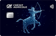 ID: CA245 – Karta Credit Agricole z motywem konstelacji gwiazd, które układają się w znak zodiaku strzelec