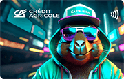 ID: CA332 – Karta Credit Agricole z wizerunkiem kapibary rapera