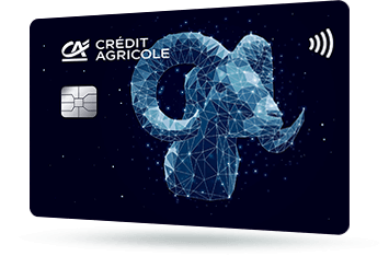 ID: CA237 – Karta Credit Agricole z motywem konstelacji gwiazd, które układają się w znak zodiaku baran