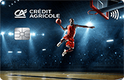 ID: CA160 – Karta Credit Agricole z wizerunkiem koszykarza, który rzuca do kosza