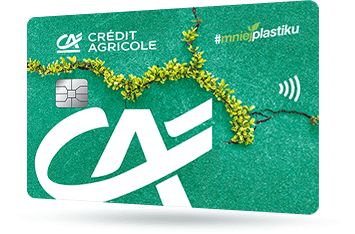 ID: CA249 – Karta Credit Agricole z gamepadem w neonowych kolorach